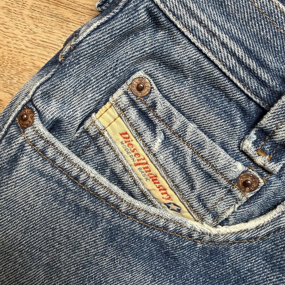 Vintage Diesel Saddle Jeans Men 28x31 Blue Loose Tapered Distressed Fade (Tag31) - Picture 7 of 13